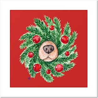 Funny Christmas Dog Posters and Art